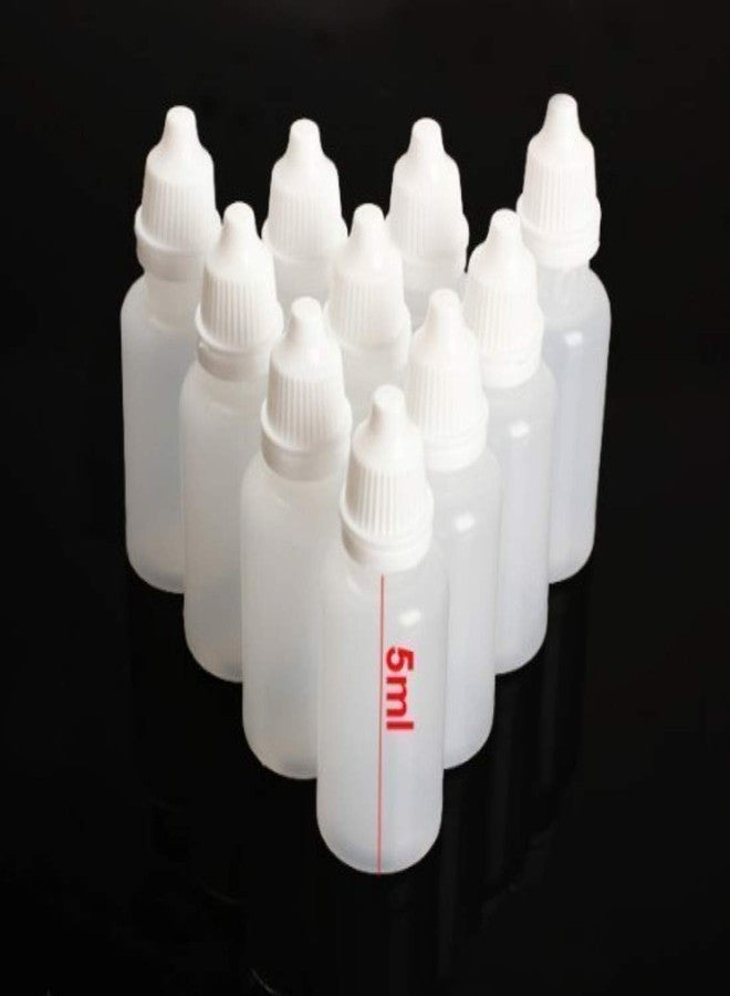 DIY Crafts Pack Of 50 Pcs, Combo Offer, Clear 5ml/10ml White Plastic Empty Squeezable Dropper Bottles Eye Liquid Droppe(Pack Of 50 Pcs, Combo Offer) - Image 3